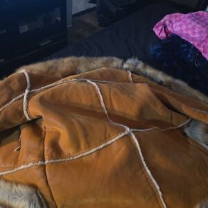 Women's Tan Shearling Jacket